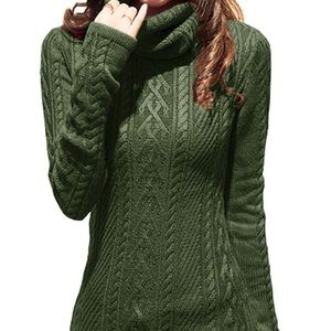 Cable Knit Sweater Dress